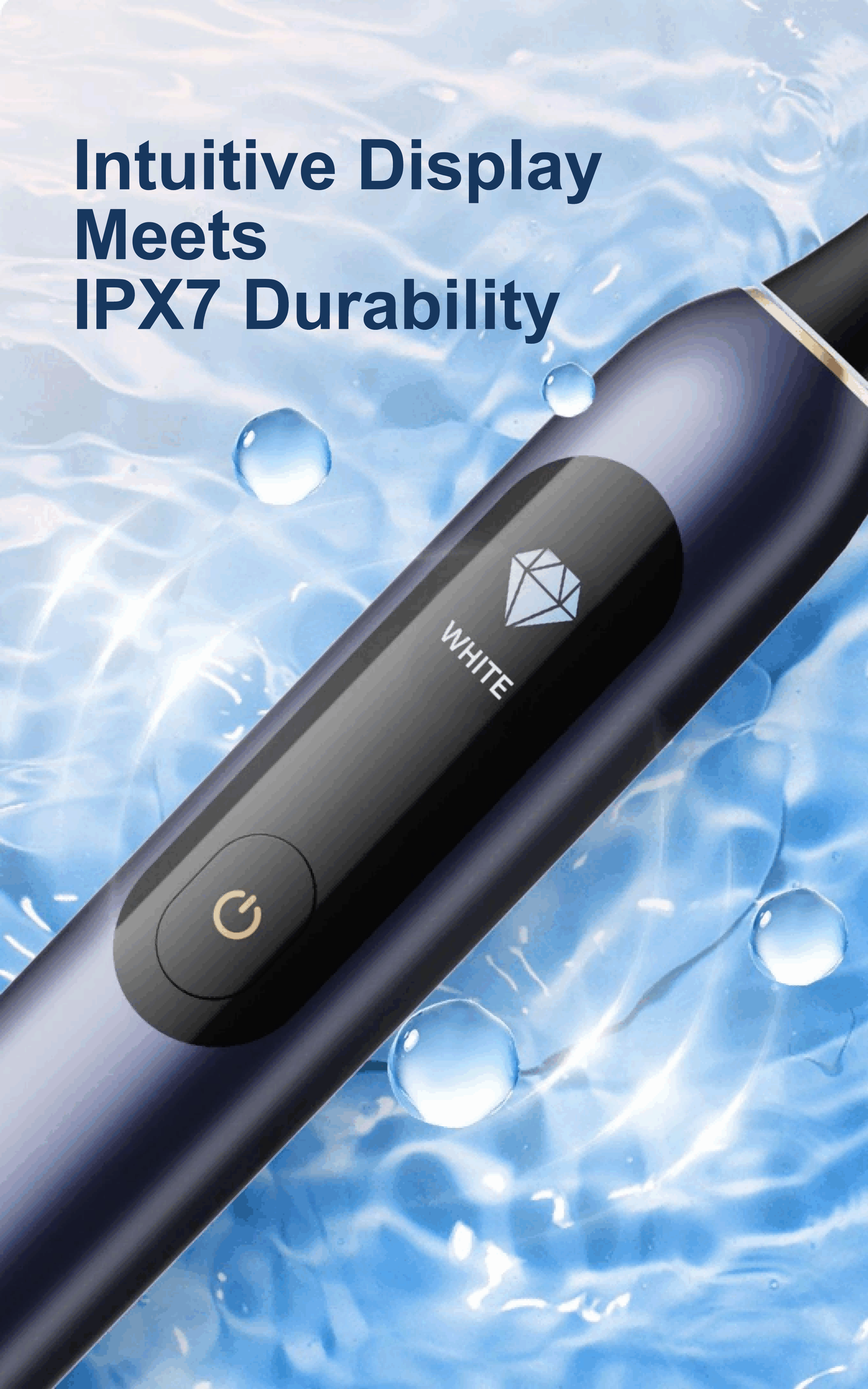 Adults Sonic Electric Toothbrush Ultrasonic Toothbrush with Pressure Sensor 36000VPM 4 Modes IPX7 Waterproof