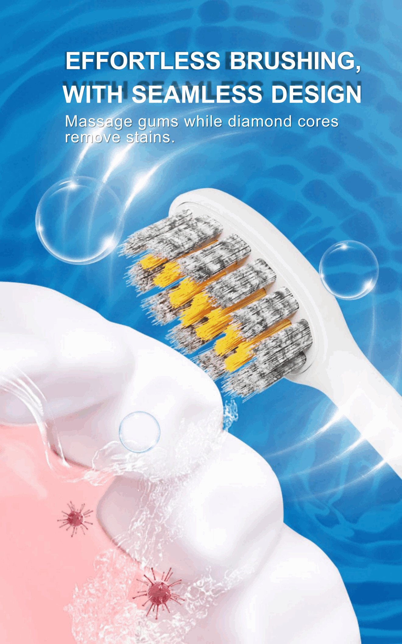 Electric Toothbrush Supplier for Adults Ultrasonic Toothbrush with Pressure Sensor 36000VPM 4 Modes IPX7 Waterproof AP-TA52