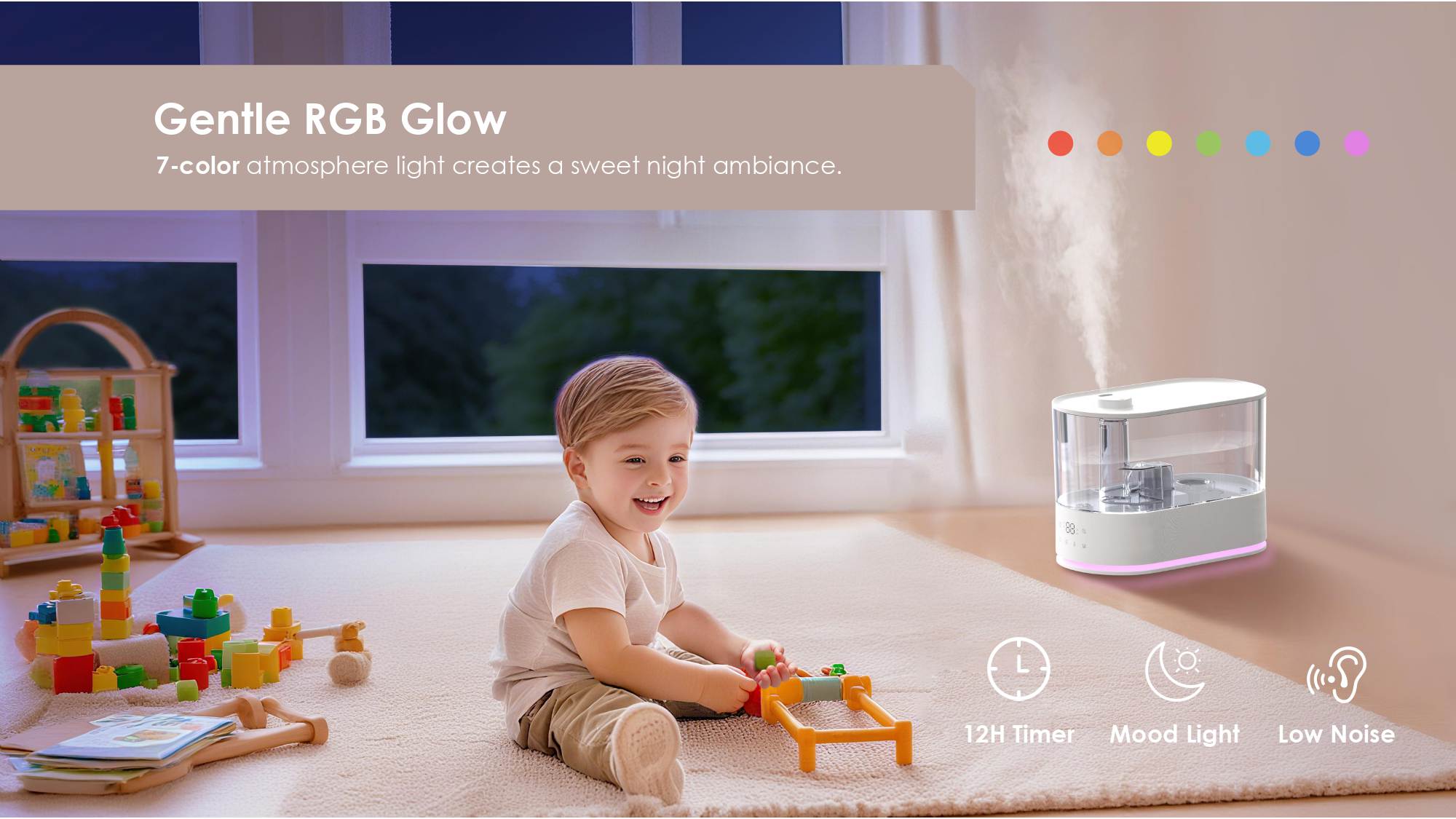 Proveïdor d'humidificadors ultrasònics Humidificador de boira freda i càlida per a l'oficina a casa