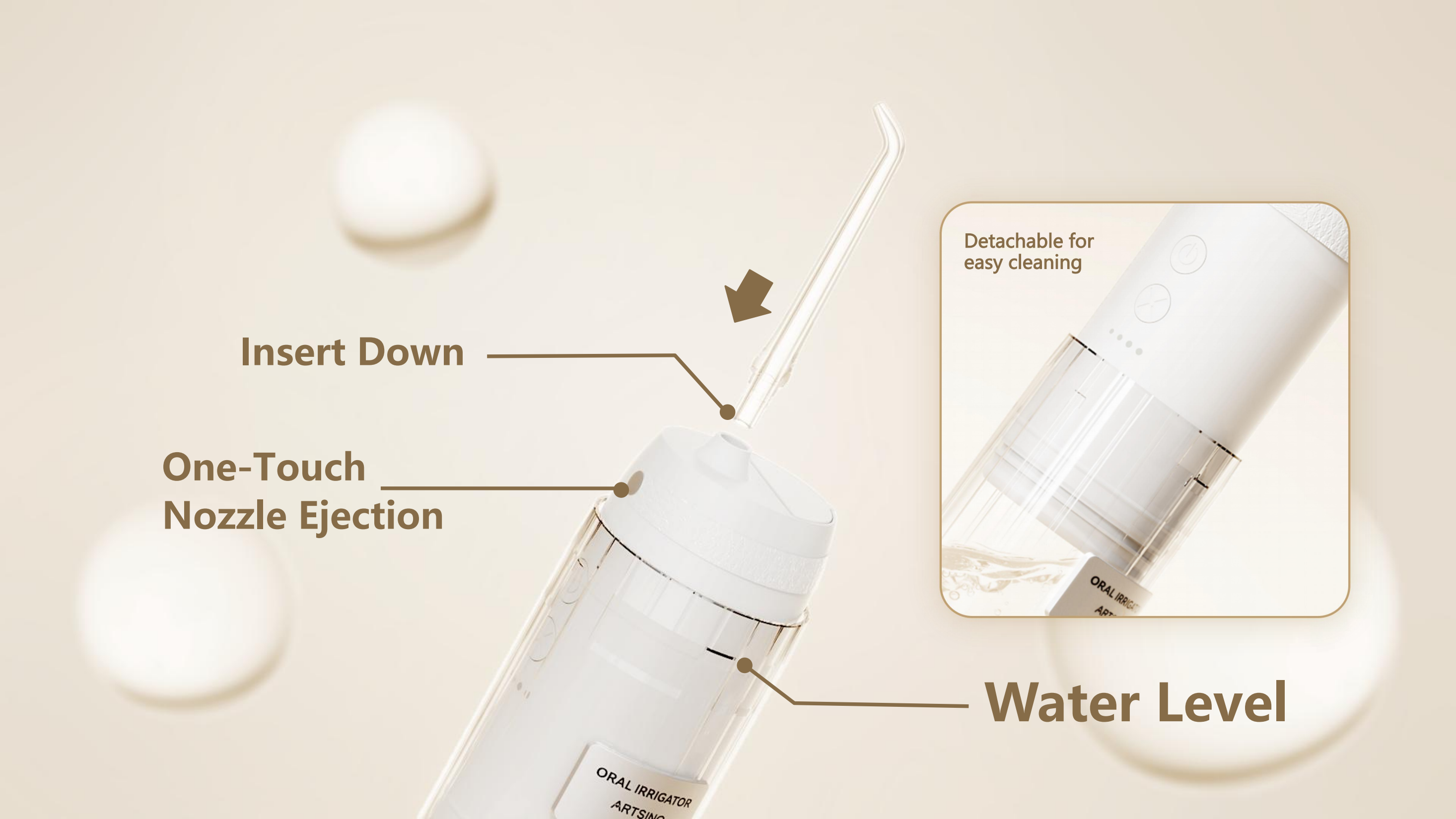 Water Flosser Factory Cordless Portable 5 Modes Rechargeable Flosser IPX7 Waterproof Gum Floss Cleaner AP-OS12