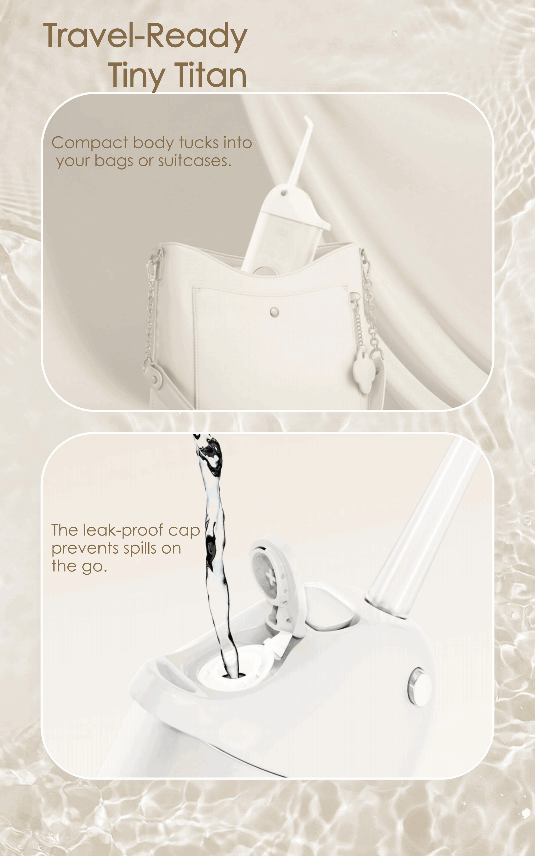 Water Flosser Manufacturer Cordless Portable Rechargeable Flosser IPX7 Waterproof Gum Floss Cleaner AP-OS11