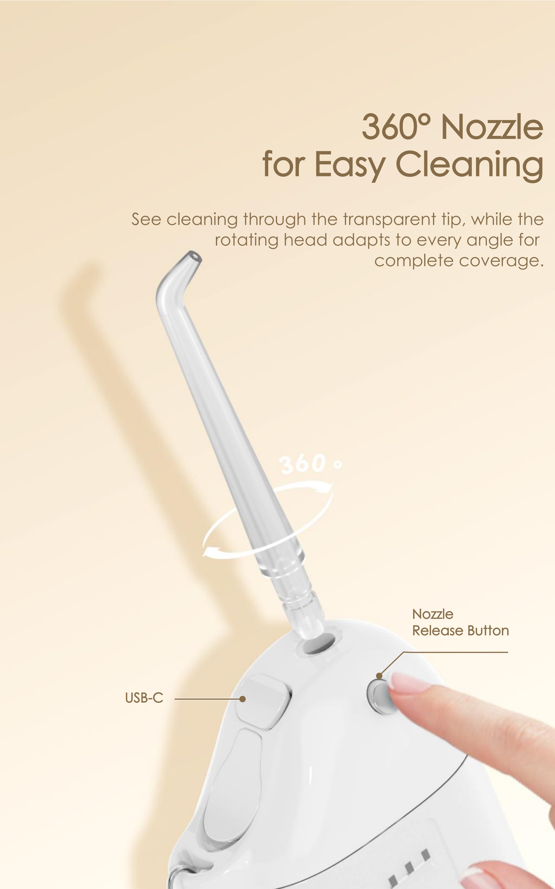 Water Flosser Supplier Cordless Portable Rechargeable Flosser IPX7 Waterproof Gum Floss Cleaner AP-OS11
