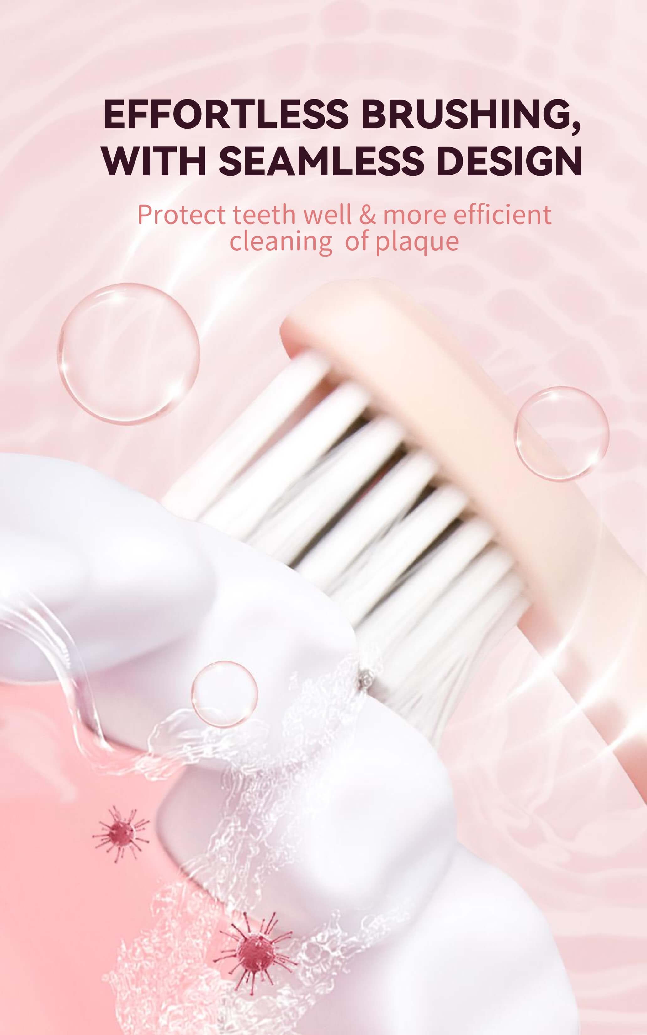 Adults Sonic Electric Toothbrush Ultrasonic Toothbrush with Pressure Sensor 34800VPM 3Modes IPX7 Waterproof