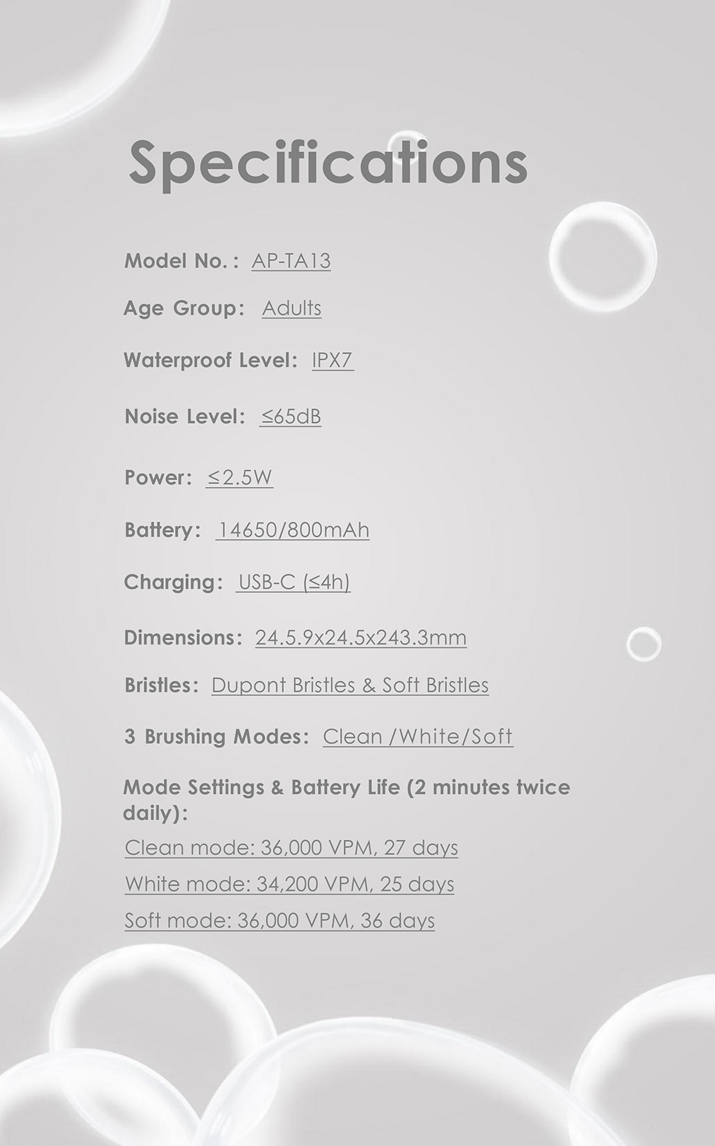 China Adults Sonic Electric Toothbrush Supplier with Type-C Charging 3 Modes IPX7 Waterproof