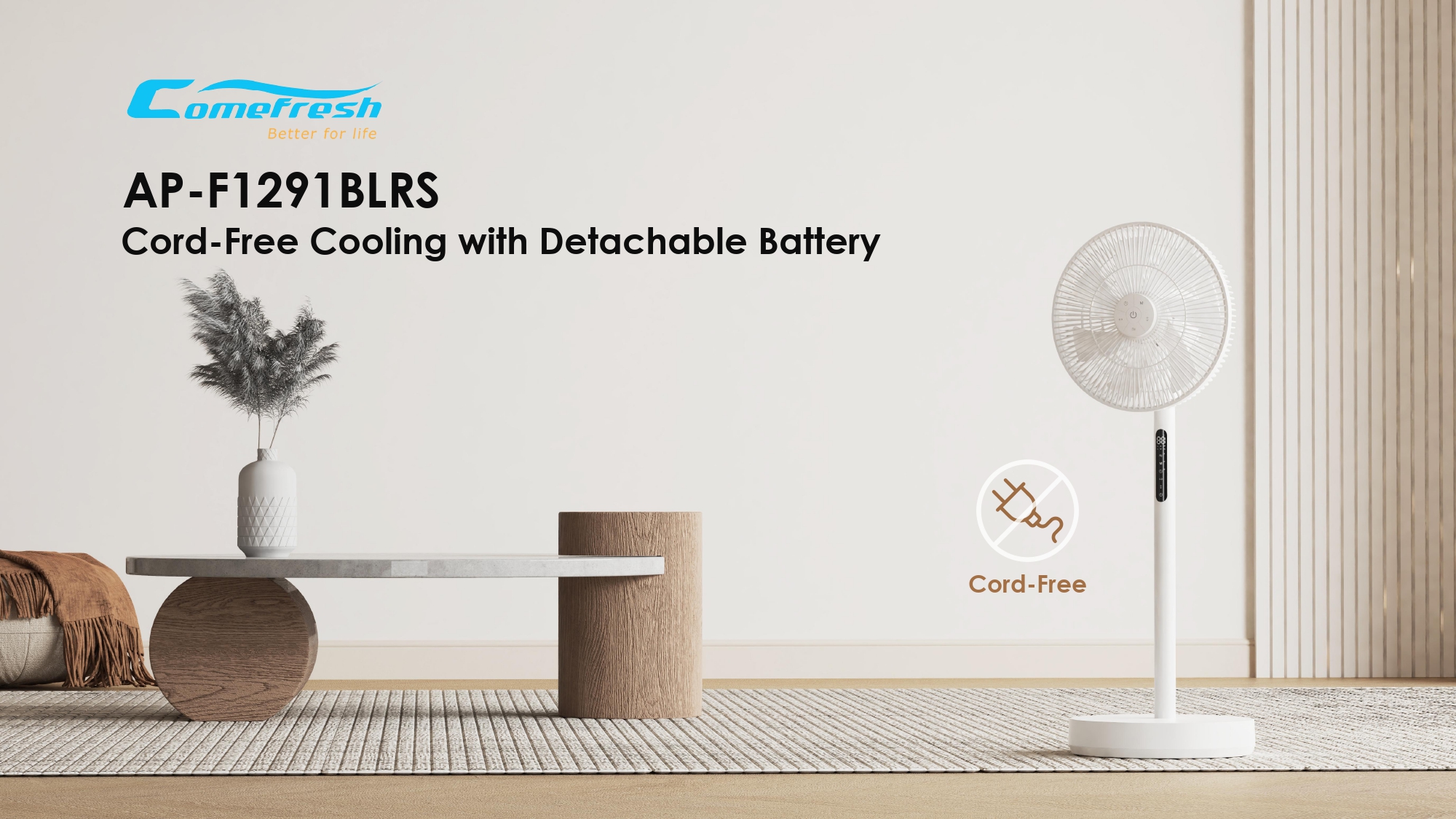 China-Fan Manufacturer-Adjustable-Standing-Fan-Rechargeable-Oscillating-Pedestal-for-Home-Office AP-F12910BLRS