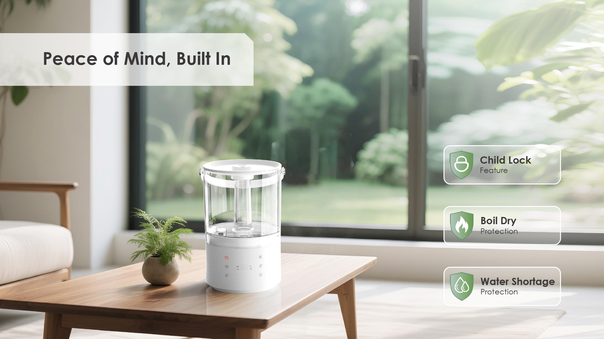 China Humidifier Supplier Dual Mist Humidifier for Office Quiet Top Fill Humidifier CF-2429LHUR
