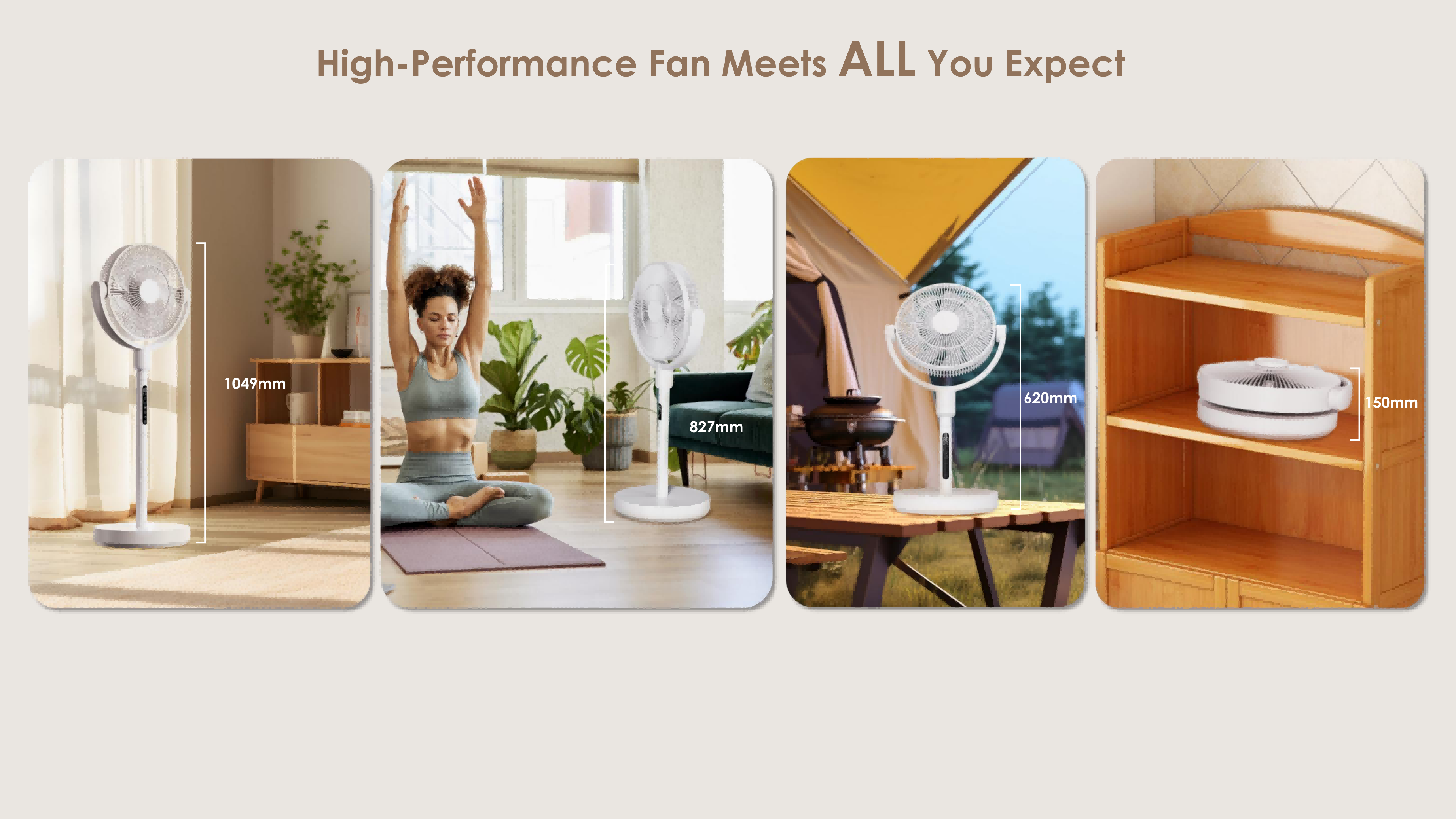 Comefresh Standing Fan Pedestal Quiet Fan with BLDC Motor 150-Degree Oscillating Floor Fan with Remote Timer 6 Speeds AP-F1280BLRS
