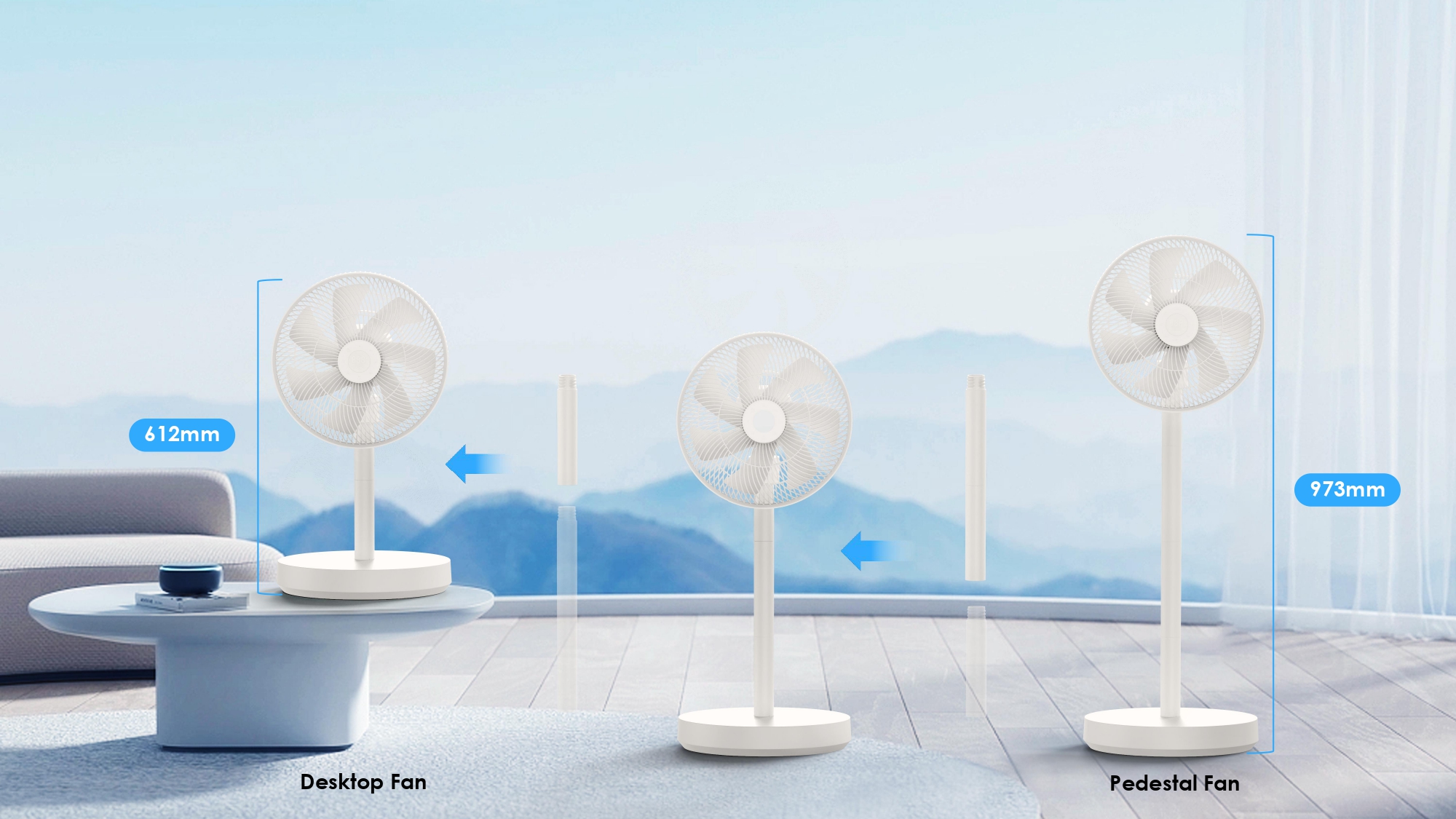 Fan Manufacturer Adjustable Standing Fan 150-Degree Oscillating Fan Pedestal Floor Fan with Remote Timer