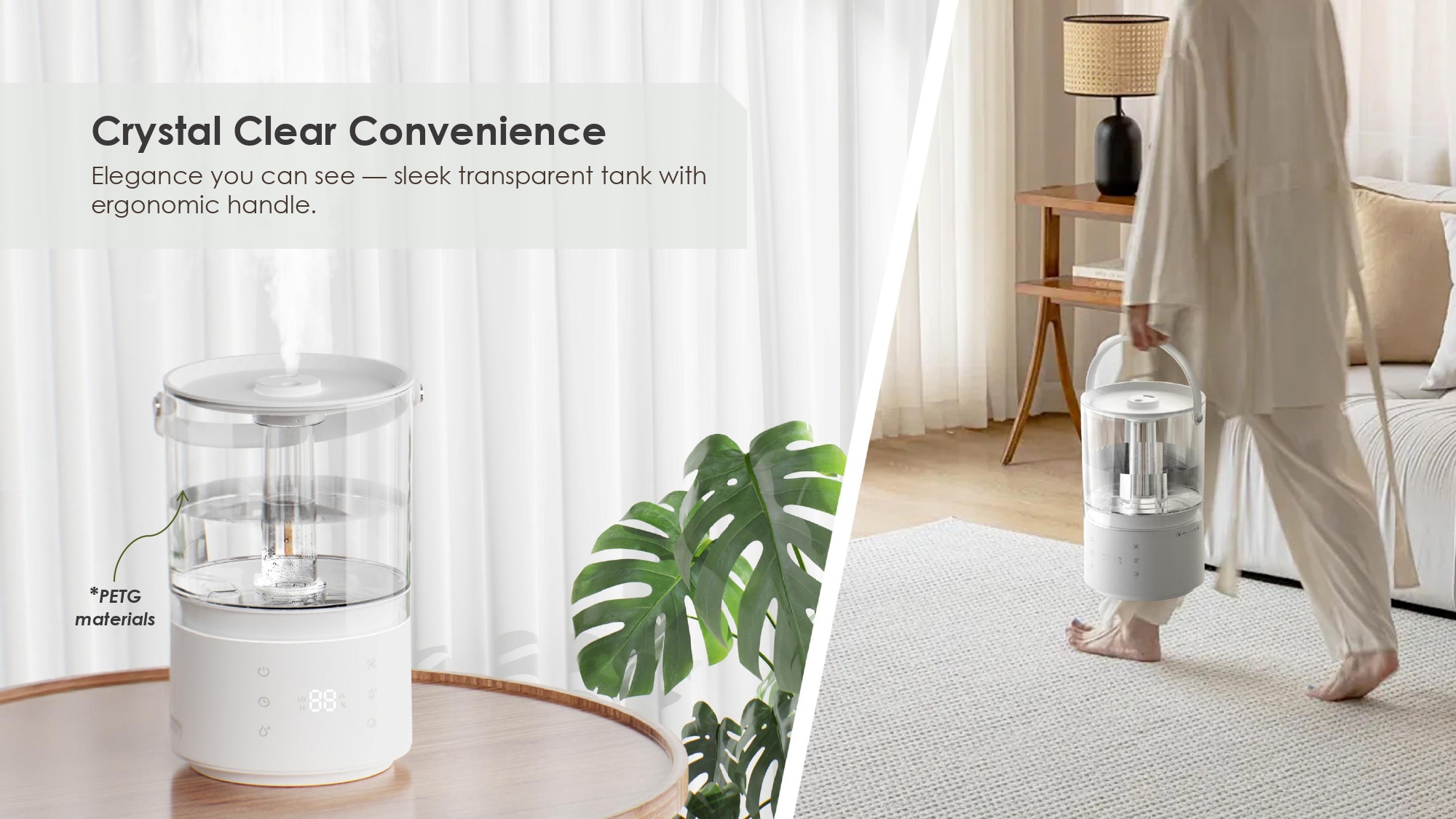 Humidifier for Bedroom Top Fill Humidifier Diffuser with Remote for Home Office CF-2429LHUR