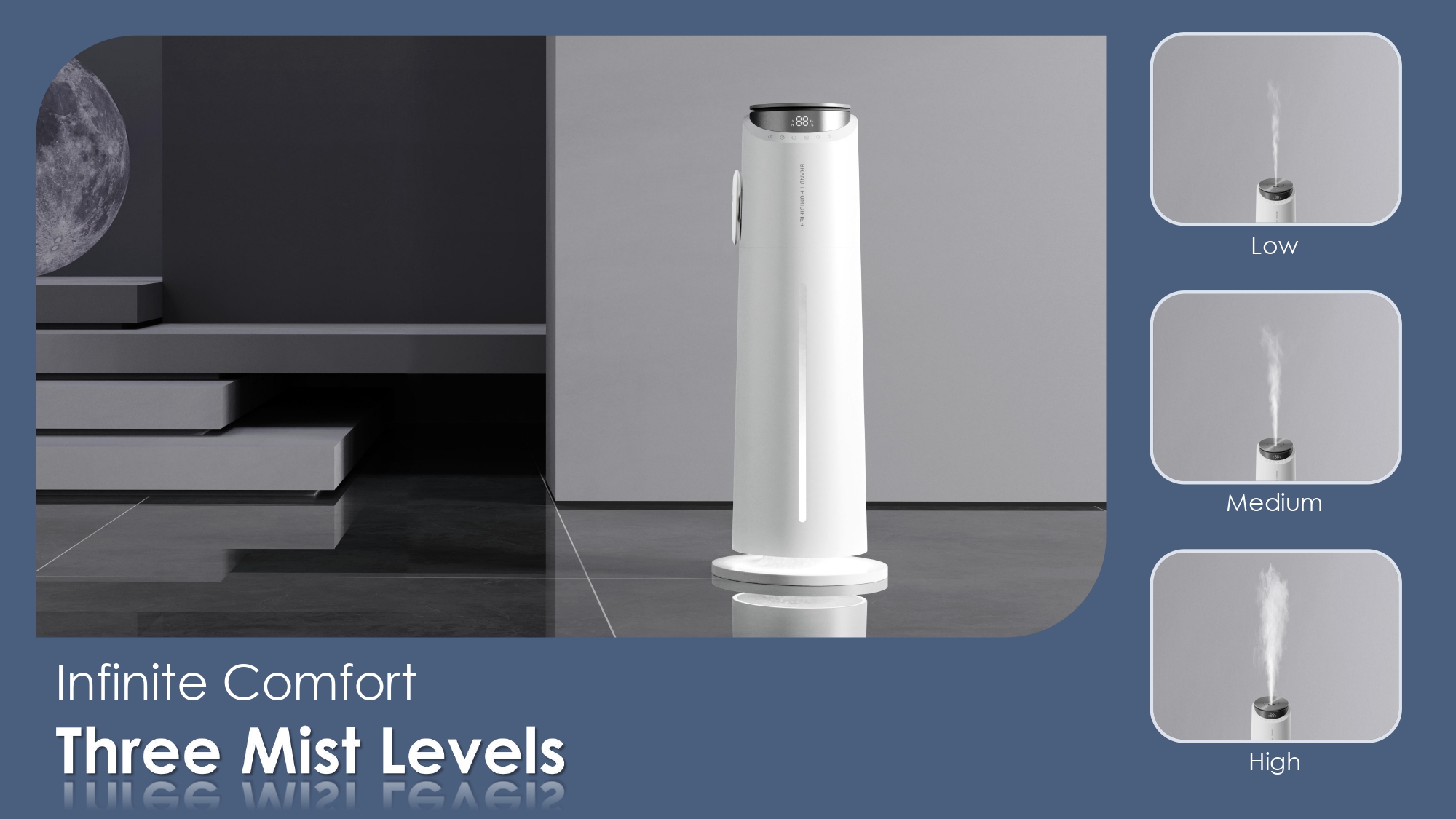 Large Humidifier for Bedroom Office Nursery Whisper Quiet Energy Efficient