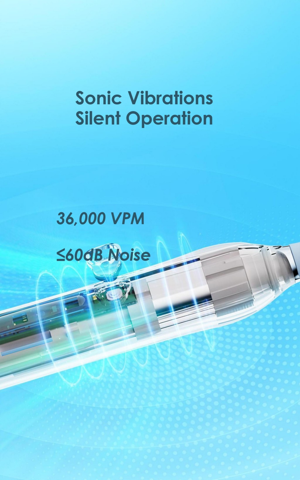 Professional Oral Care Toothbrush, 75 Days Use, Whitening Mode, Food-Grade Dupont Bristles