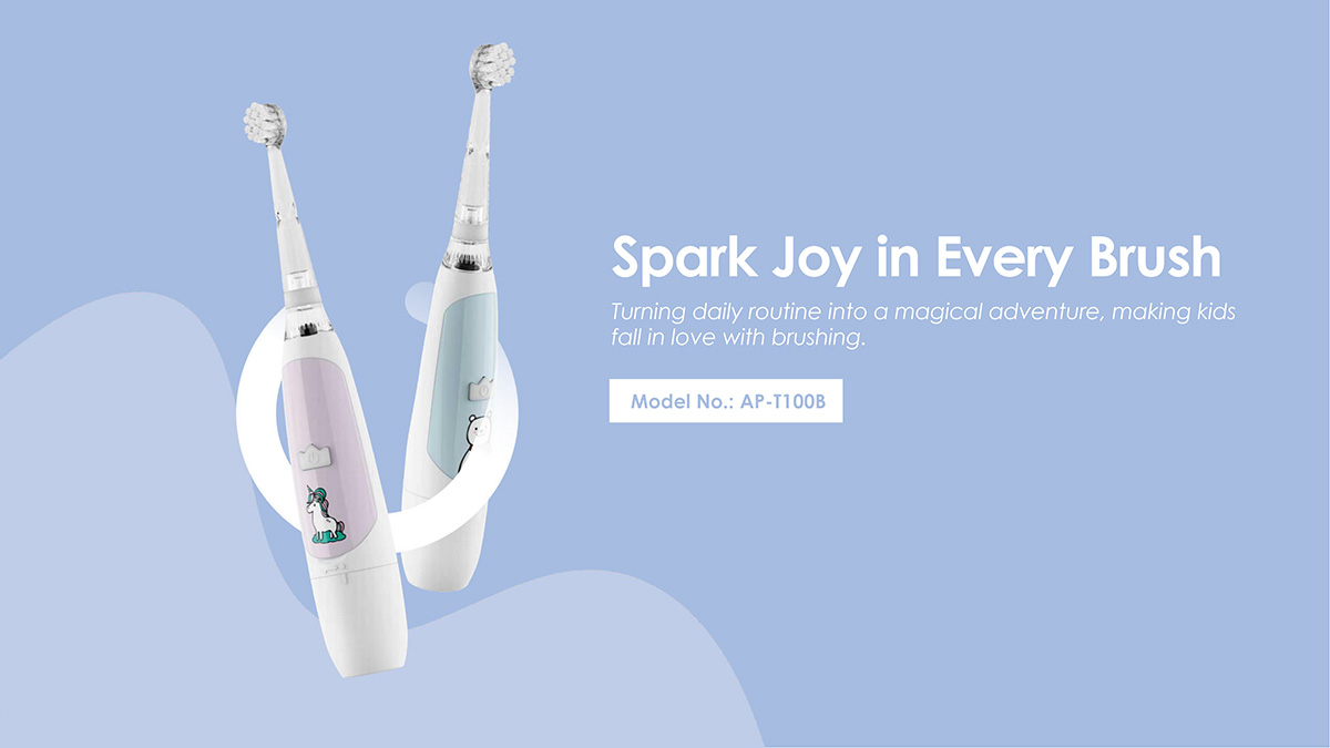 Sonic Kids Toothbrush with Flashing Lights, 2 Modes & Soft Bristles