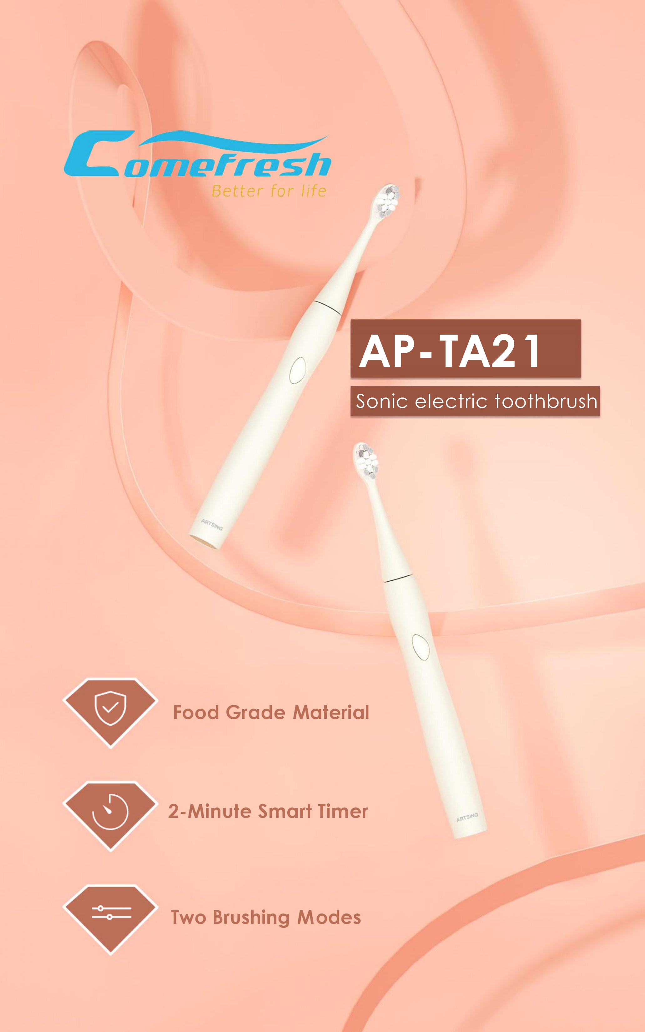 Sonic Toothbrush Supplier, 25,000-31,200 VPM, Hollow Cup Motor, Smart Timer