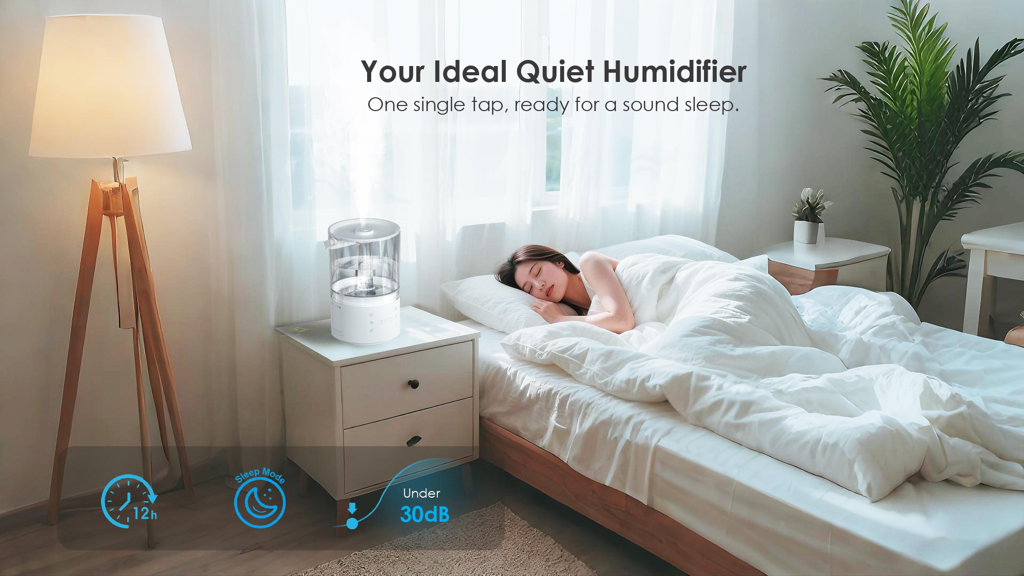 Top Fill Humidifier for Bedroom Cool and Warm Humidifier with Remote for Home Office CF-2429LHUR