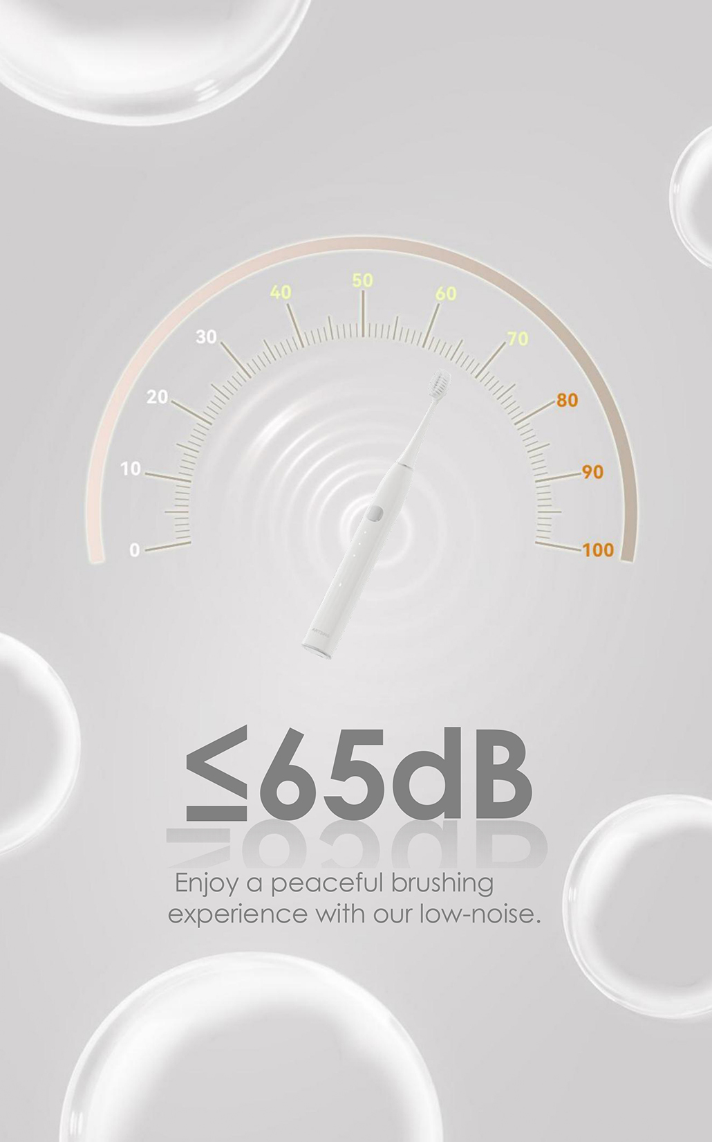 Type-C Charging Electric Toothbrush 36-Day Long-Lasting Battery & Smart Timer