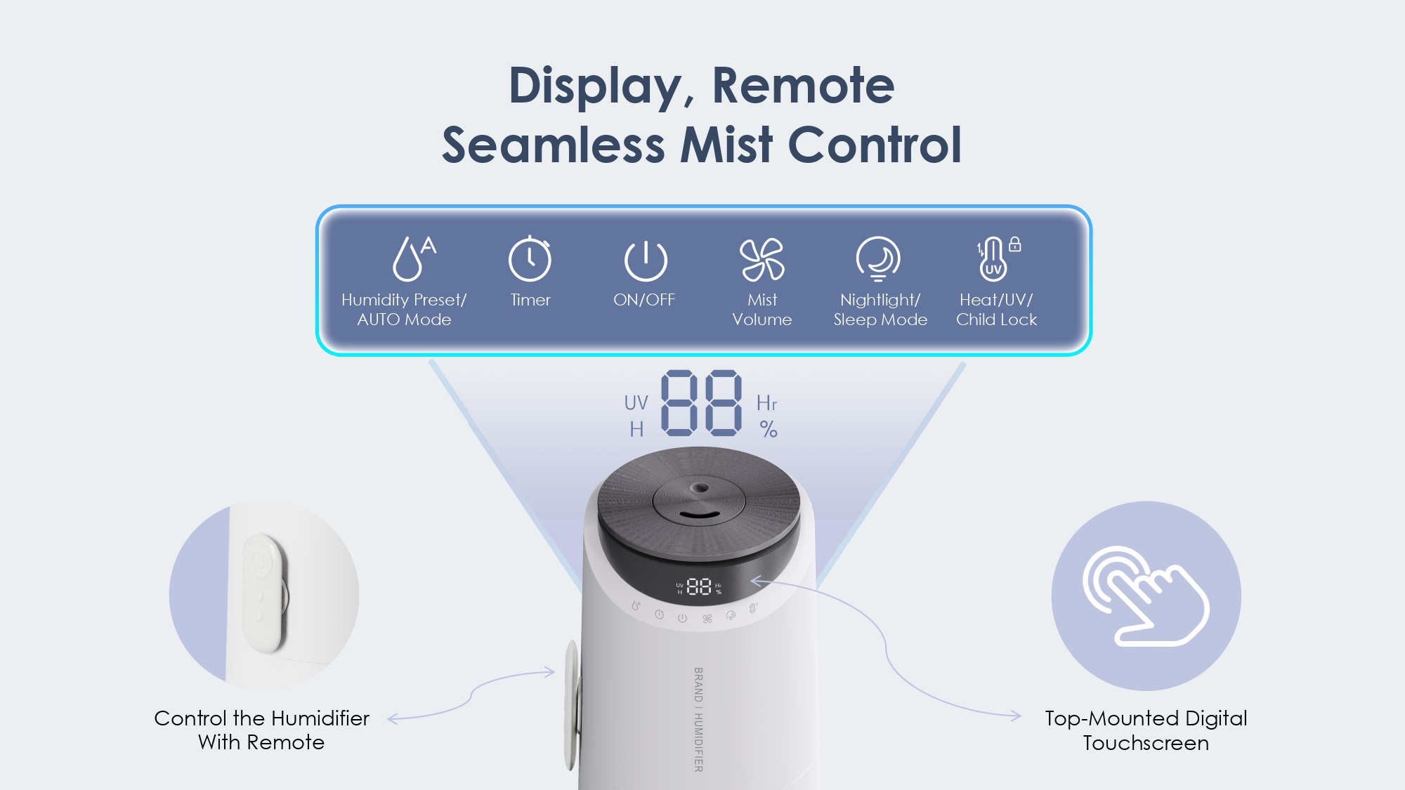 Ultrasonic Humidifier Factory 10L Warm Cool Mist Humidifier for Home Bedroom