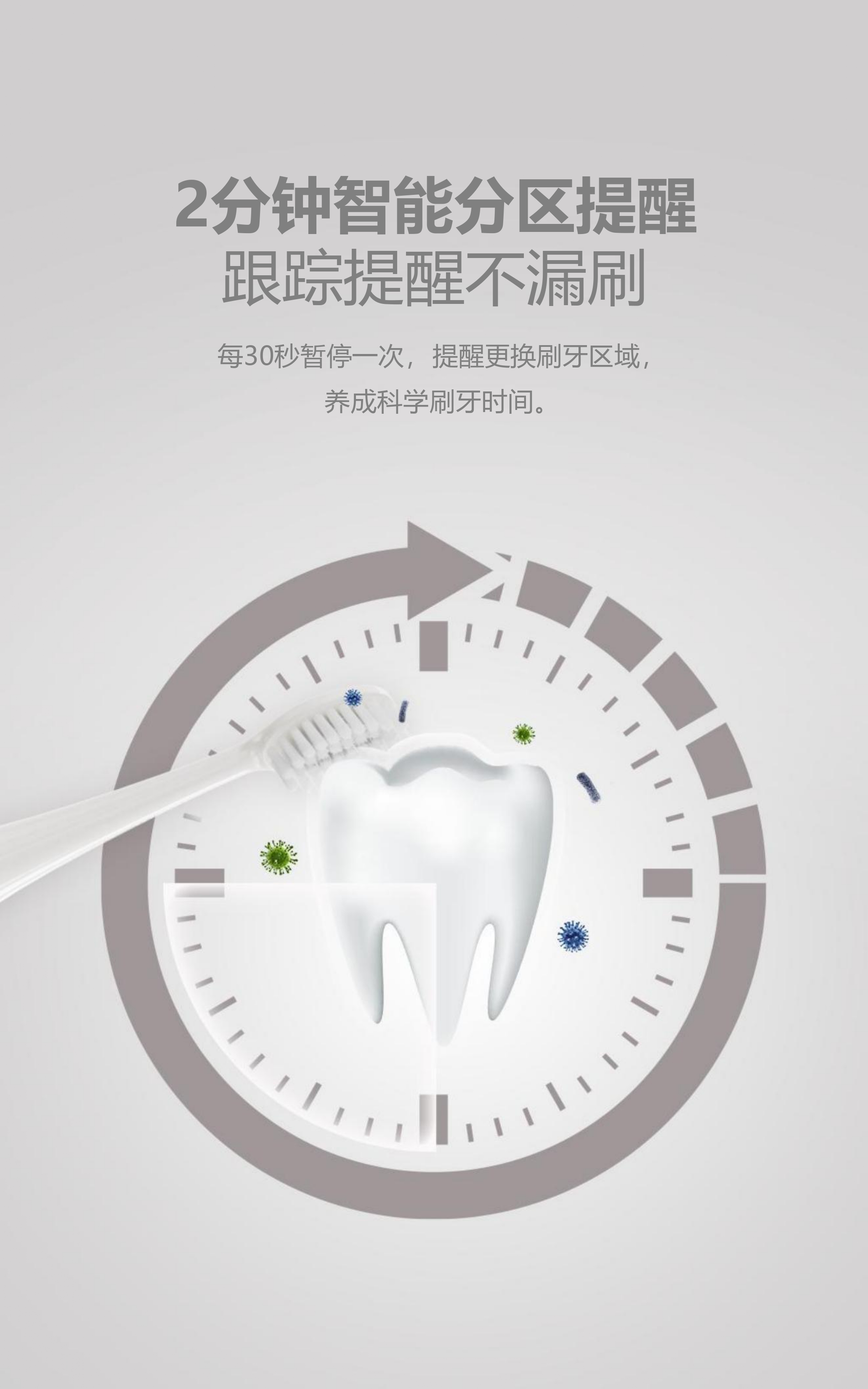 电动牙刷厂 成人超声波牙刷 36000次/分钟震频 3 模式 AP-TA13