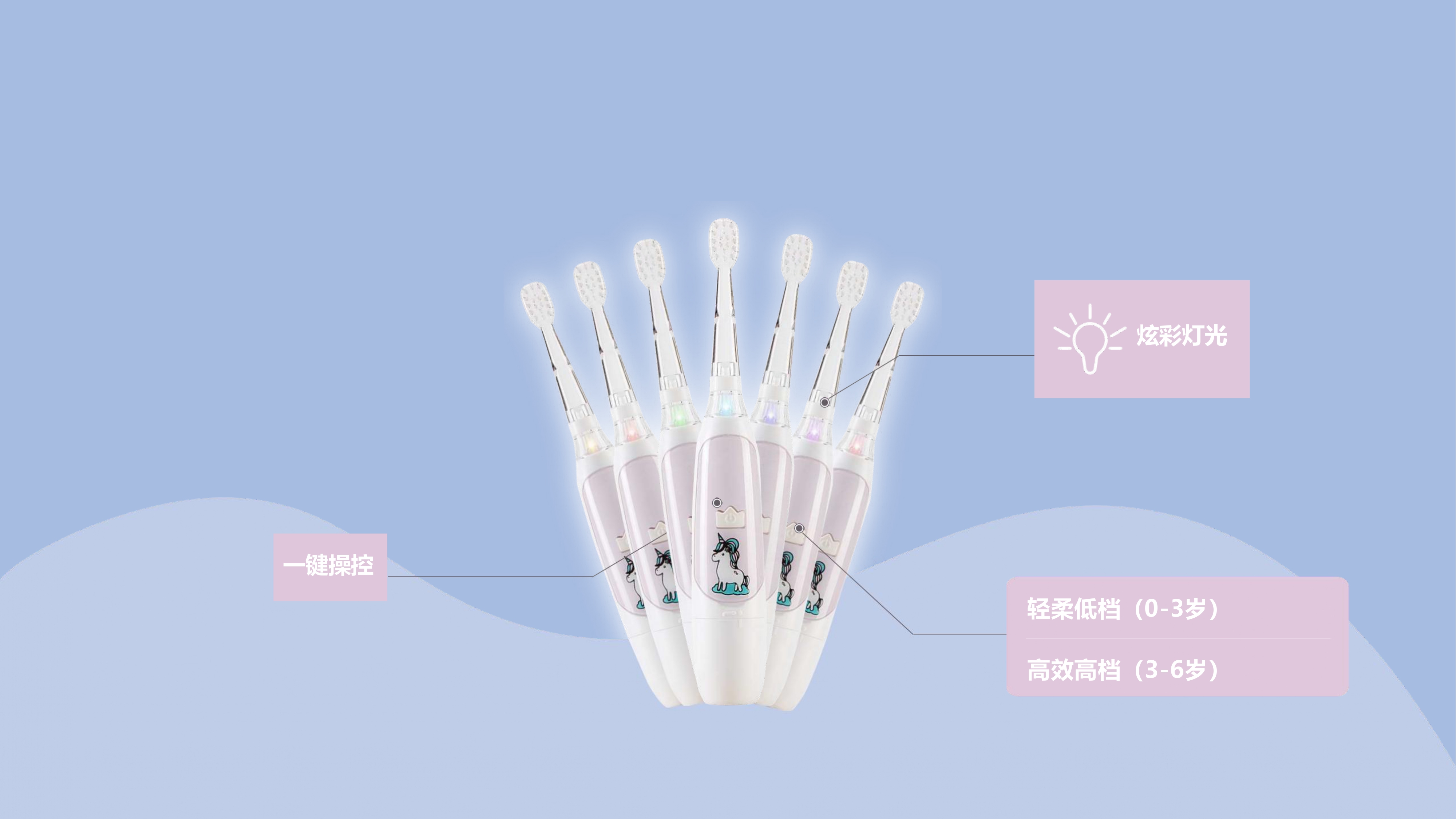 儿童电动牙刷工厂 儿童牙刷，带有趣的闪烁灯
